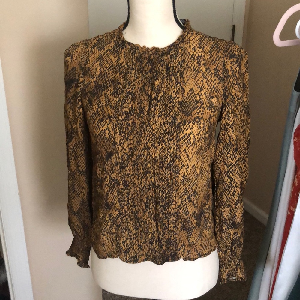 Zara Animal Print Blouse